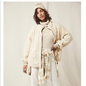 Cream Quilted jacket